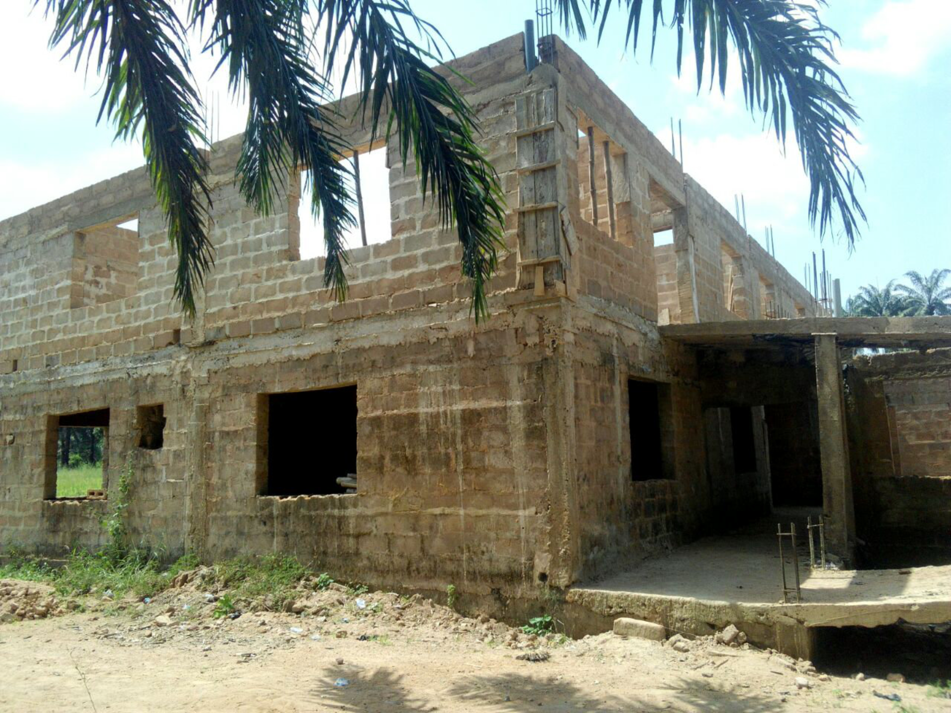 an ongoing housing construction